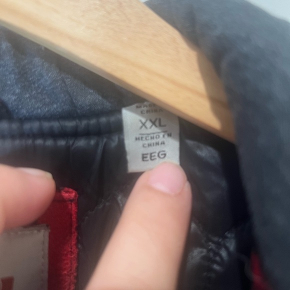 Levi's Red Black Buffalo Plaid Full Zip Hooded Jacket Coat Men Size XXL - Picture 10 of 15